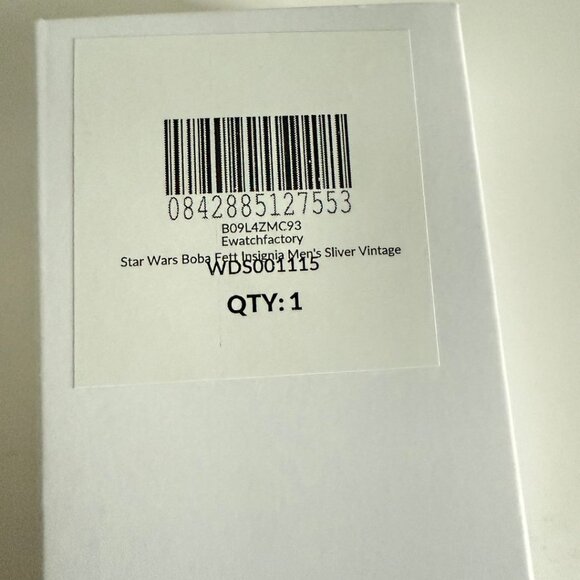 NWT - Star Wars Boba Fett Insignia Men's Sliver Vintage Alloy Watch - Picture 8 of 15